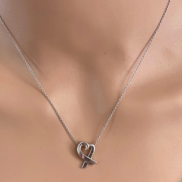 Tiffany & Co. Paloma Picasso 16” heart necklace 925 SS W/box💝perfect gift💝W/COA - Picture 5 of 7